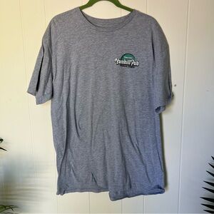 Gray Short Sleeve Tee with Graphic Design